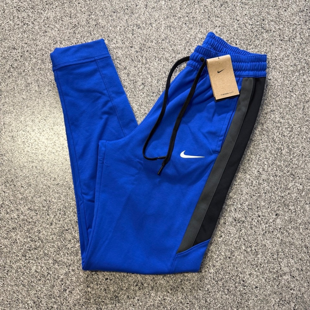 Nike Therma Fit Showtime Basketball Pants Mens S FD1133-496 Blue Warm Up Joggers